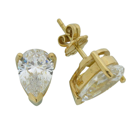 Golden Teardrop 2ct Studs