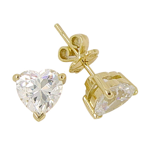 Golden Heart 2ct Studs