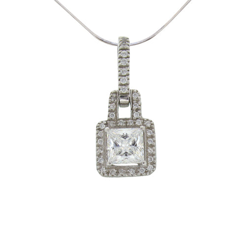 Princess Halo Pendant – 2.5ct