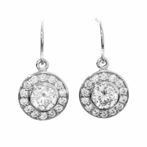 Halo Luxe 1.5ct Drop Earrings