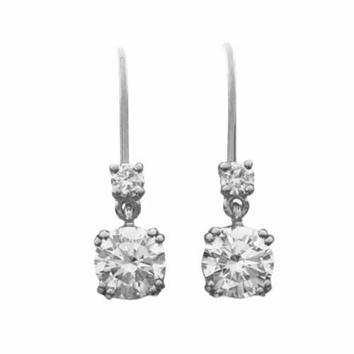 Classic Drop Spark 2ct Earrings