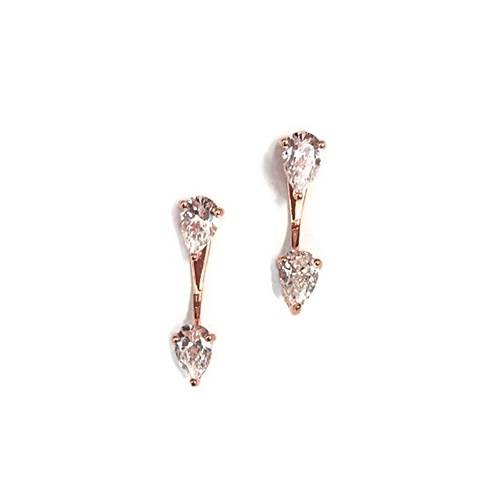 Blush Orbit Teardrop Earrings