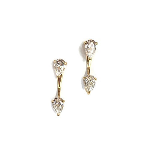 Golden Orbit Teardrop Earrings