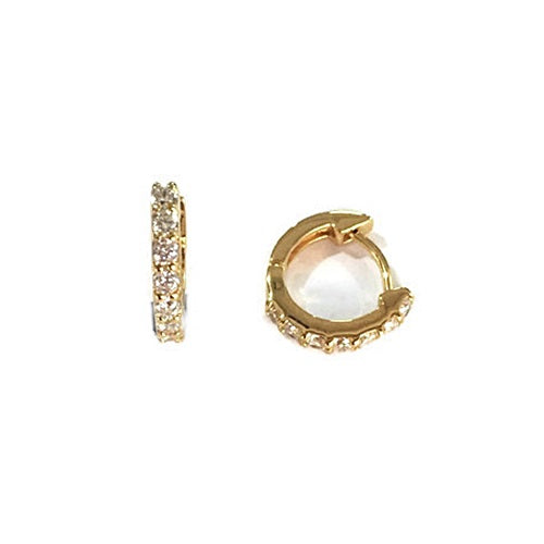 Golden Luminous Huggie Hoops