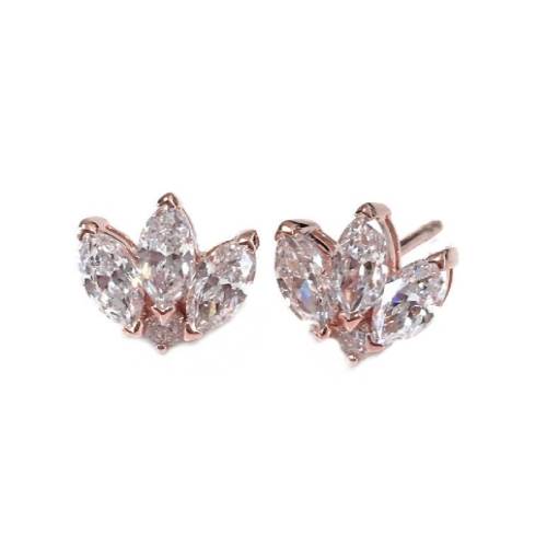 Lotus Bloom Earrings – Rose Gold