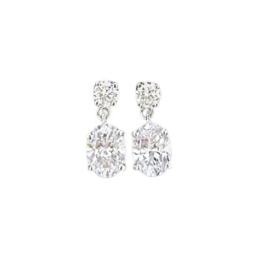 Oval Drape Earrings – Silver