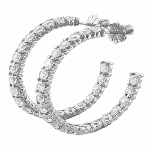 Radiant Inside-Out Hoops – Silver