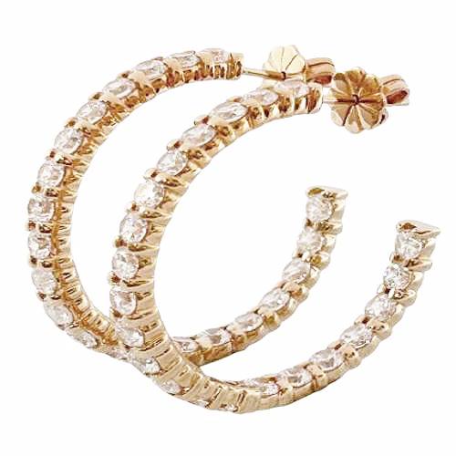 Radiant Inside-Out Hoops – Rose Gold