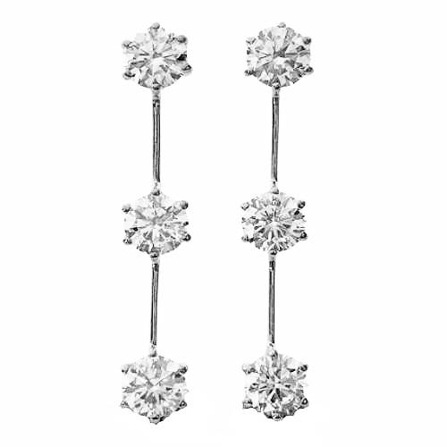 Triple Spark Linear Drops – Silver / Rose Gold / Yellow Gold