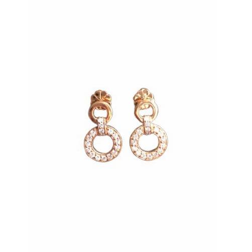 Double Circle Studs – Rose Gold