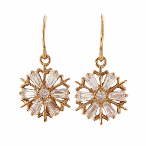 Baguette Radiance Hoops – Rose Gold