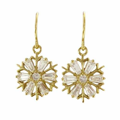 Baguette Radiance Hoops – Yellow Gold