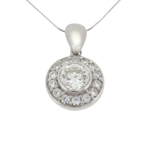 Halo Bezel Spark Pendant – 1.5ct