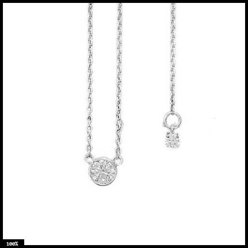 Floating Duo Pendant Necklace in Moissanite