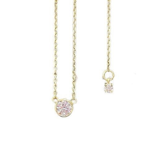 Floating Duo Pendant Necklace – Yellow Gold Plated