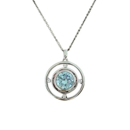 Celestial Crown Pendant Aquamarine – 8mm
