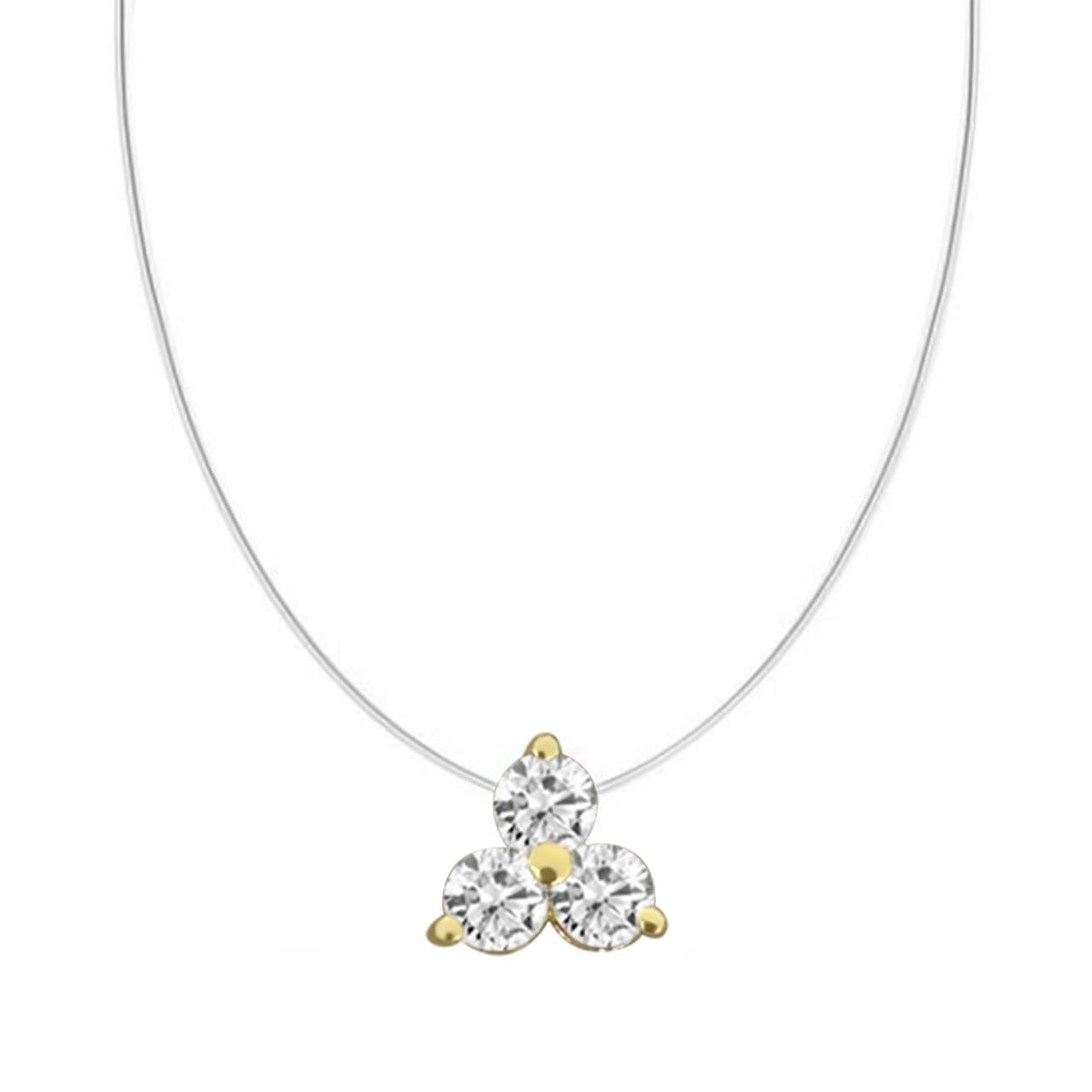 Floating Trio Pendant –  Yellow Gold Plated