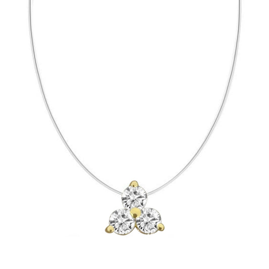 Floating Trio Pendant –  Yellow Gold Plated