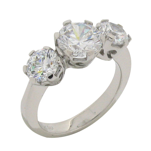 Filigree Moissanite Trio Ring – 4ct Total
