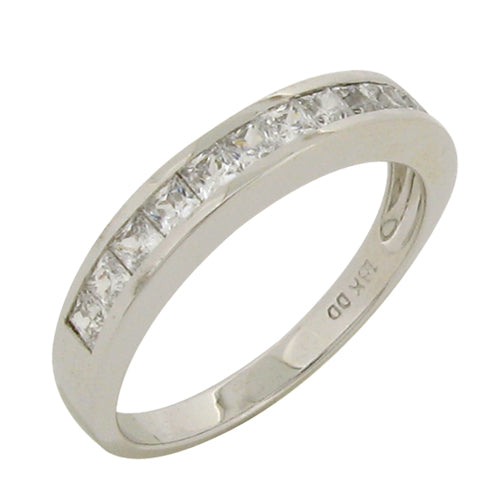 Princess Cut Moissanite Eternity Band – 14 Stones