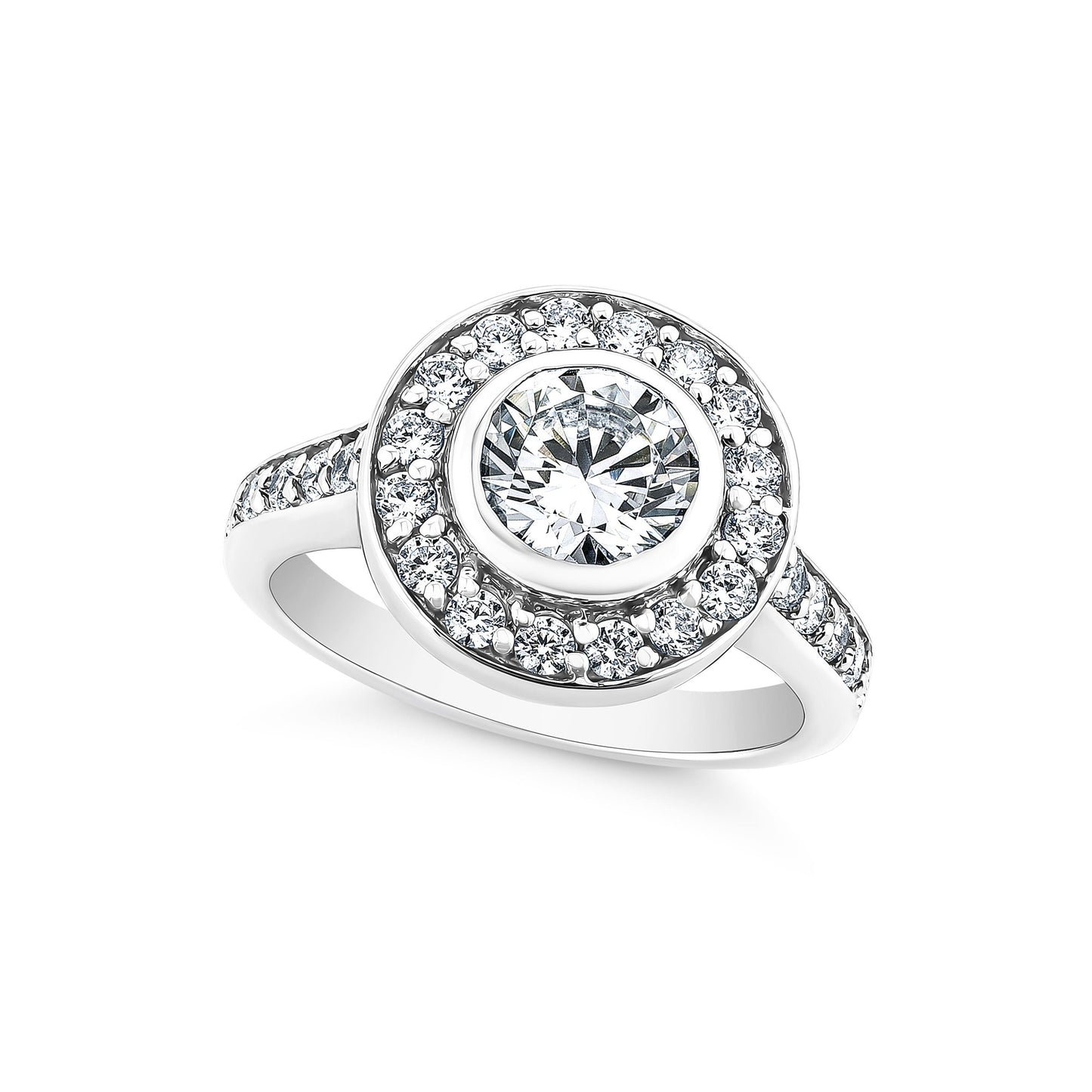 Halo Bezel Sparkle Ring – 2.5ct
